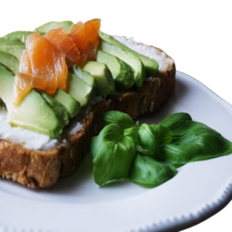 Lachs und Avocado